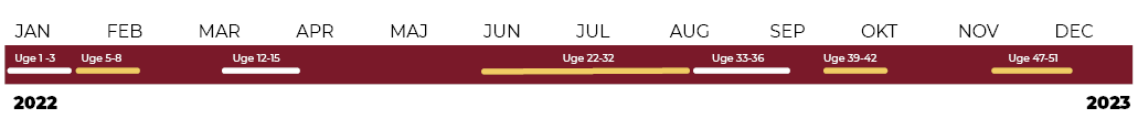 Time line for DK kampagne 2022