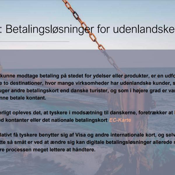 Betalingsløsning for udenlandske turister