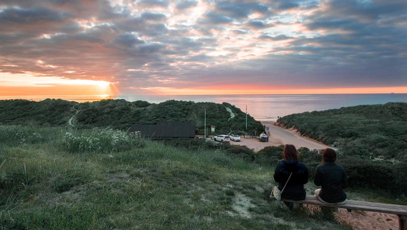 Tversted solnedgang i Danmark