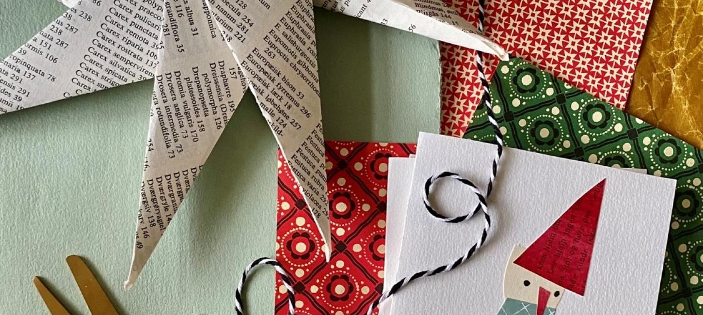 Lav betagende julekort og smukke papirophæng