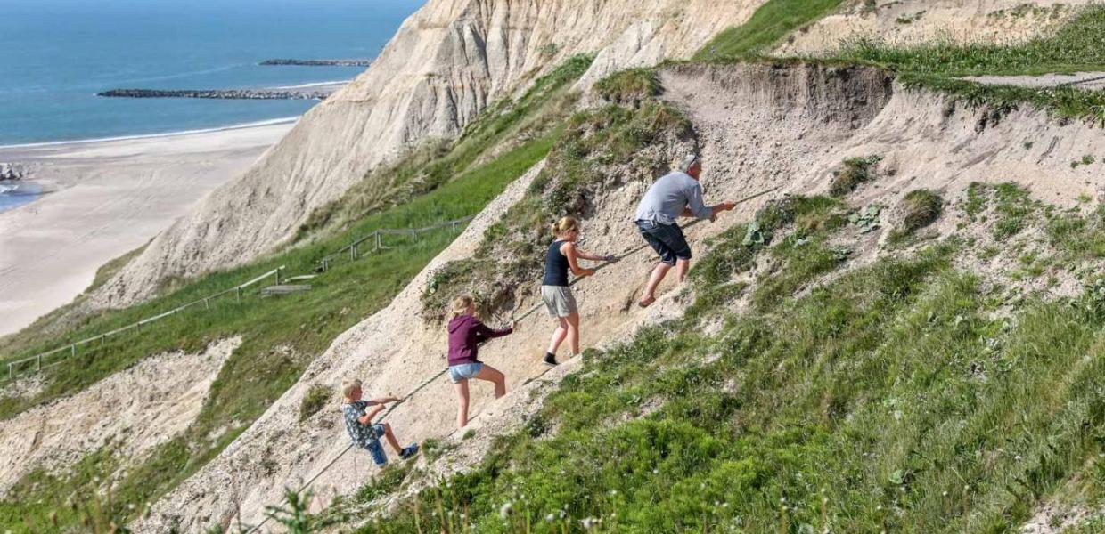 Klatring på Bovbjerg Klint