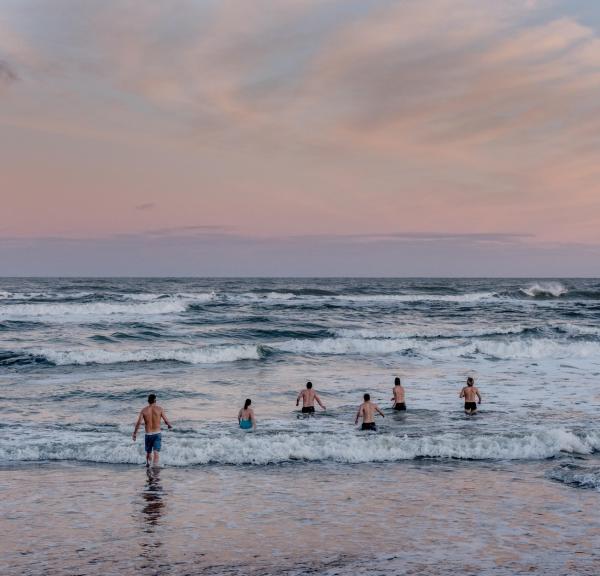 Vinterbadning i Klitmøller