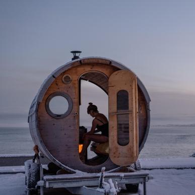 Vinter wellness sauna