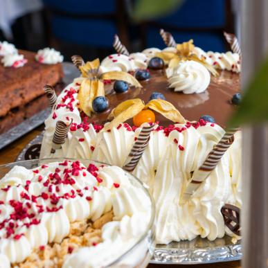 Kaffe/kagebord hos Løkken Badehotel